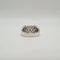 Bague 54.5 Bague or blanc 18 carats sertie de 3 rangées de diamants 58 Facettes