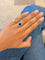 Bague 52 Bague marguerite en or jaune 18 carats, saphir et diamants 58 Facettes 111