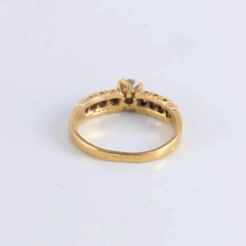 Bague 56 Bague Solitaire épaulé, 9 Diamants 58 Facettes FM87