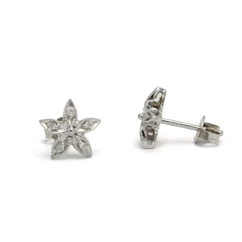 Boucles d'oreilles Boucles d'oreilles Etoiles - Or blanc & Diamants 58 Facettes 260041R
