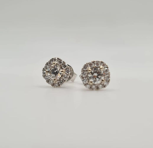 Boucles d'oreilles Boucles d'oreilles or blanc serties de diamants 58 Facettes