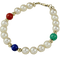 Bracelet Bracelet de perles en or 14 carats avec pierres semi-précieuses 58 Facettes 2306