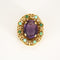 Pendentif Broche pouvant former Pendentif en Or jaune, améthyste et pierres décoratives de couleurs 58 Facettes ROM1768