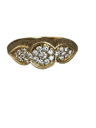 Bague 55 Bague or jaune diamants 58 Facettes 5705
