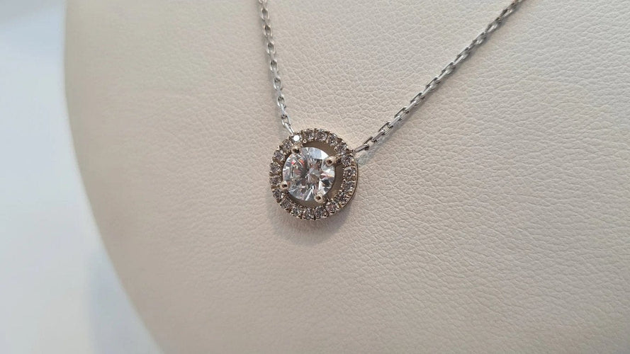 Collier Collier en Or blanc, diamants de synthèse 58 Facettes