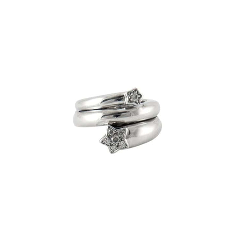 Bague 53 Bague or blanc 18 cts sertie diamants naturels 58 Facettes