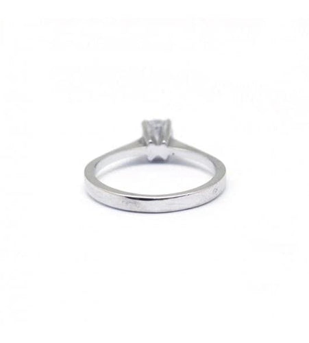 Bague 50 Solitaire or blanc diamant 0,30 carat 58 Facettes 150151R
