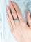 Bague 53 Bague croisée pavée de diamants en or blanc 750 58 Facettes 413 50022
