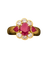 Bague 54 Bague en or jaune, rubis et diamants 58 Facettes