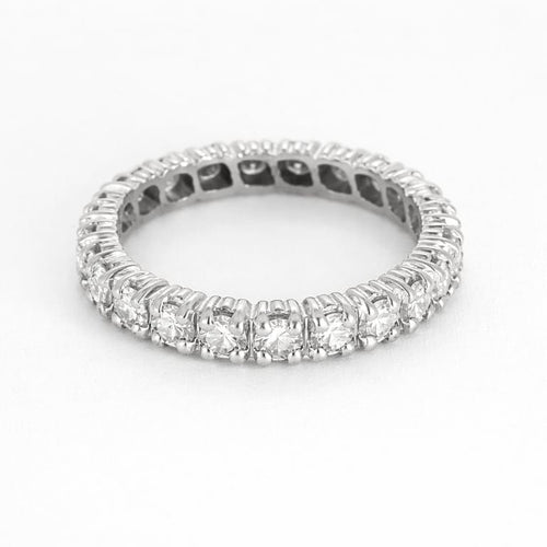 Bague 52 Alliance américaine en or blanc et diamants 58 Facettes CAN1600X2