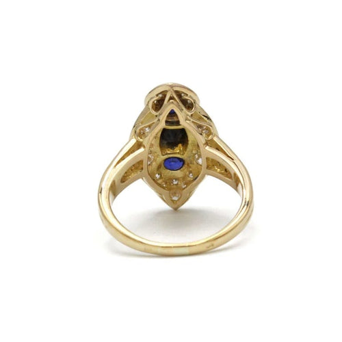 Bague 56 Bague or jaune, saphirs & diamants 58 Facettes 250161R