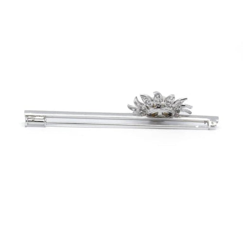 Broche Broche fleur- Or, platine, perle et diamants 58 Facettes 200068R