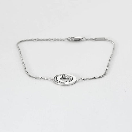 Bracelet DINH VAN - Seventies - Bracelet or blanc et diamants 58 Facettes 58FC159