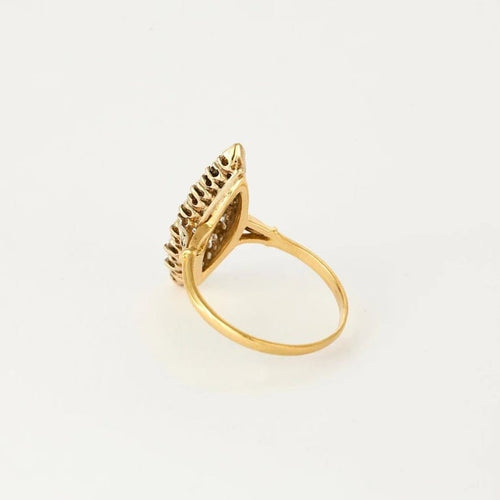 Bague 63 Bague Marquise or jaune et diamants 58 Facettes ANG0447