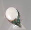 Bague 55 Bague Art Déco Argent Opale Emeraudes Diamants 58 Facettes