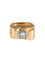 Bague 53 Bague Tank or jaune et Diamant 58 Facettes