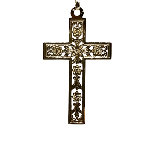 Pendentif Pendentif croix en volume en or jaune 750 58 Facettes Z1351718