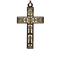 Pendentif Pendentif croix en volume en or jaune 750 58 Facettes Z1351718