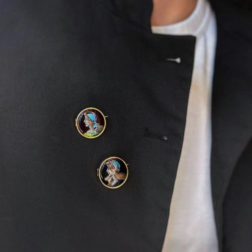 Broche Broche - Or jaune & Email Limoges 58 Facettes 250276R