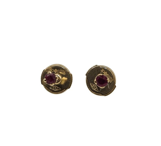 Boucles d'oreilles Boucles d'oreilles Alpa or jaune et rubis 58 Facettes
