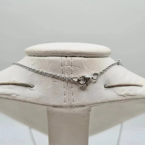 Collier Collier fleur or blanc 18 carats serti de diamants naturels 58 Facettes