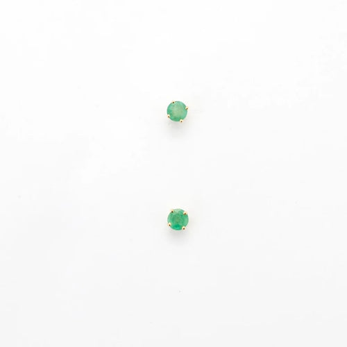 Boucles d'oreilles Boucles d'oreilles clous or jaune Emeraudes 58 Facettes