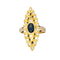 Bague 53 Bague marquise en or jaune 18 carats, saphir et diamants 58 Facettes 5611