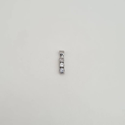 Pendentif Pendentif or blanc aigues marines 58 Facettes