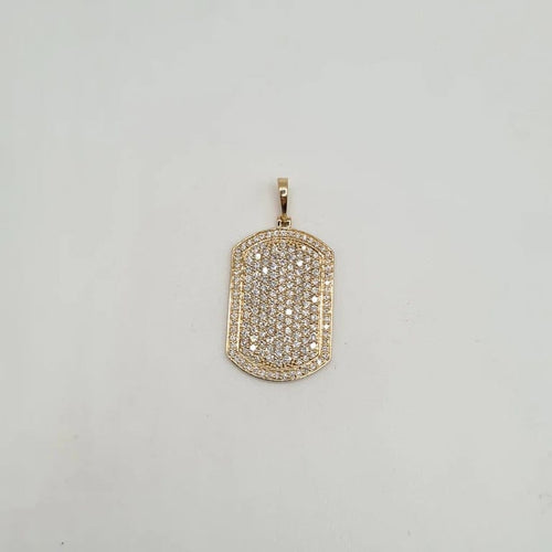 Pendentif Pendentif plaque or jaune serti de diamants 58 Facettes