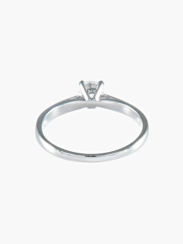 Bague 53.5 Bague - Solitaire en or gris et diamant 0,2 ct 58 Facettes 412 50088
