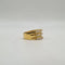 Bague 54 Bague or jaune 18 carats sertie de 3 rangées de diamants 58 Facettes