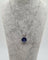 Collier Collier or blanc serti d’un saphir ceylon et diamants 58 Facettes