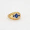 Bague 55 Bague Saphir, Diamants 58 Facettes