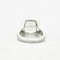 Bague 54 Bague moderniste prasiolite coussin en or gris 18k et diamants 58 Facettes ALGU26