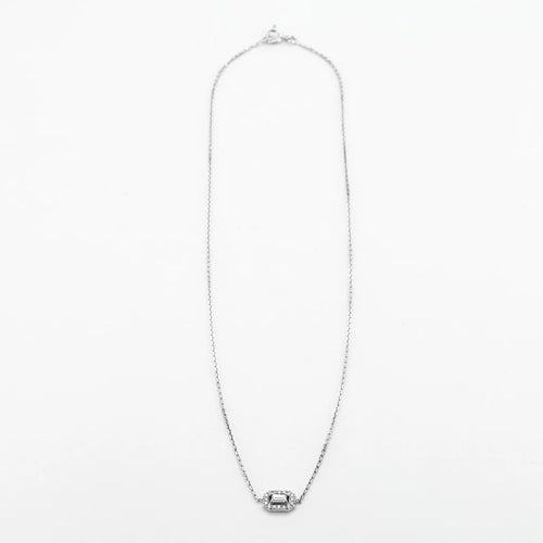 Collier Collier Or blanc Diamants 58 Facettes