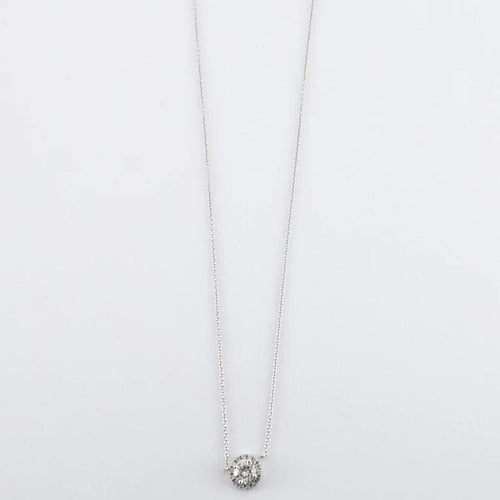 Collier Collier en or blanc Diamants 58 Facettes