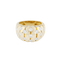 Bague 56 Bague large pavée de diamants en or jaune 18 carats 58 Facettes 34524