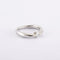 Bague 51 / Blanc/Gris / Platine 900 Bague Solitaire 0.25 carat 58 Facettes 140490R