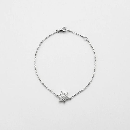 Bracelet Bracelet or blanc 18 carats serti de diamants 58 Facettes
