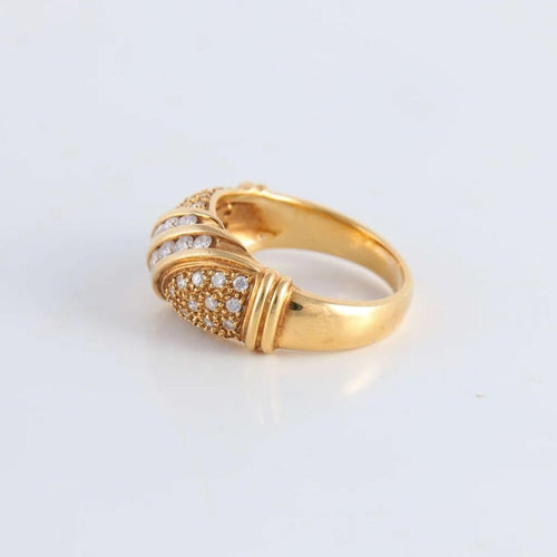 Bague 54 Bague Pavage Diamants or jaune 58 Facettes FM113