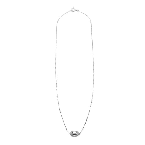 Collier Collier Or blanc Diamants 58 Facettes