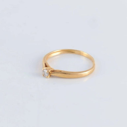 Bague 53 Bague Solitaire or jaune Diamant 0.10ct 58 Facettes FM85