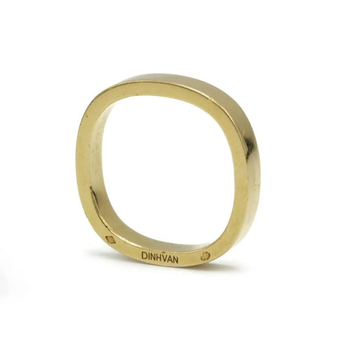 Bague 61 Alliance Or jaune La Carrée - DINH VAN 58 Facettes 250405R