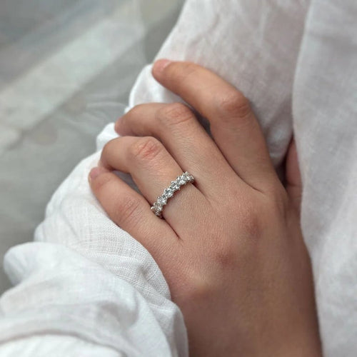 Bague 52 Alliance Américaine - Or blanc & Diamants 58 Facettes 250033SP