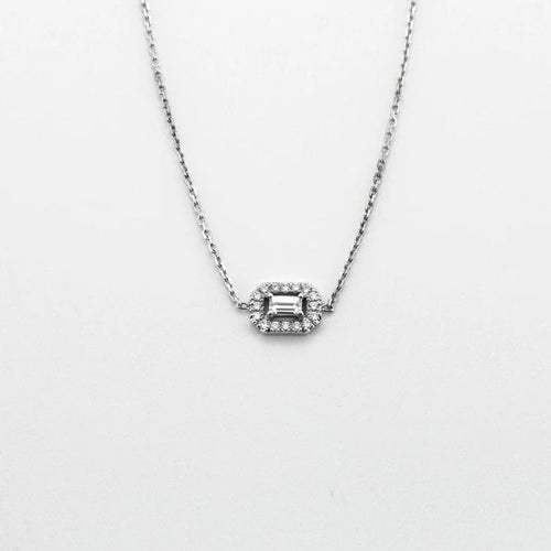 Collier Collier Or blanc Diamants 58 Facettes