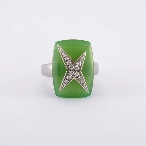 Bague 56 / Blanc/Gris / Or 750 Bague Etoile Divine - MAUBOUSSIN 58 Facettes 140509R