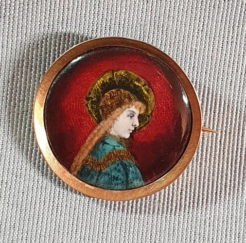 Broche Broche Or jaune Email 58 Facettes R 1340 Aoe