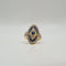 Bague 54 Bague art déco or jaune 18 carats sertie de saphirs ovales et diamants 58 Facettes