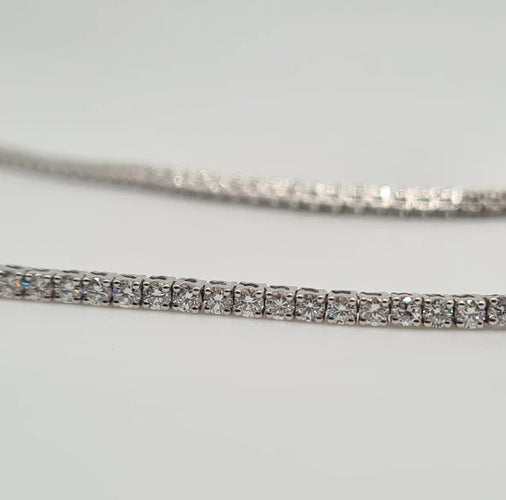 Collier Collier rivière or blanc sertie de diamants 58 Facettes