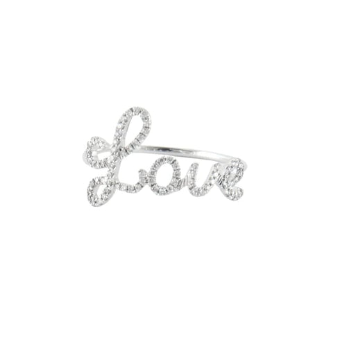 Bague 52 Bague LOVE en or blanc & diamants 58 Facettes